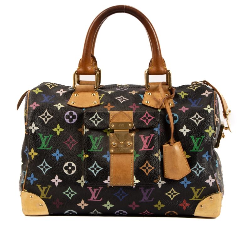 Louis Vuitton x Takashi Murakami Black/Multicolor Monogram Speedy