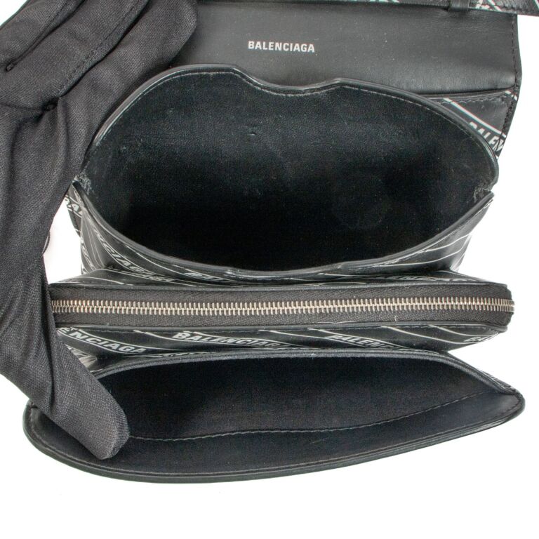 Balenciaga Black Diagonal Logo Small B Bag ○ Labellov ○ Buy and