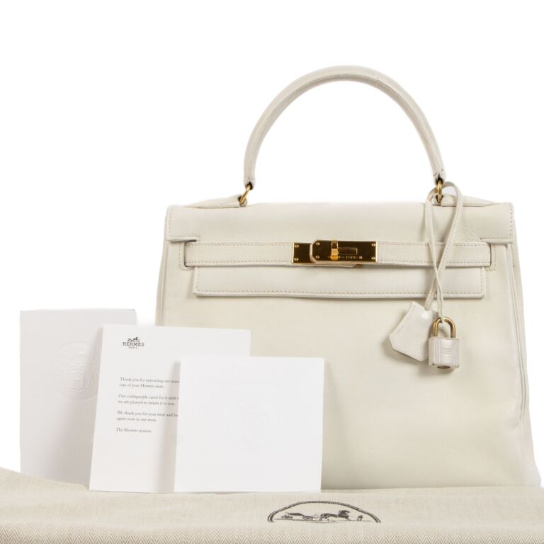Hermes white kelly store
