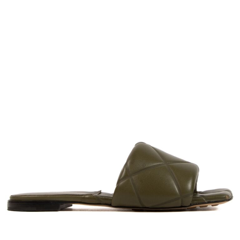Khaki green new arrivals flat sandals