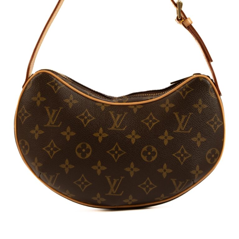 Louis Vuitton - Authenticated Croissant Handbag - Cloth Brown Plain For Woman, Very Good condition