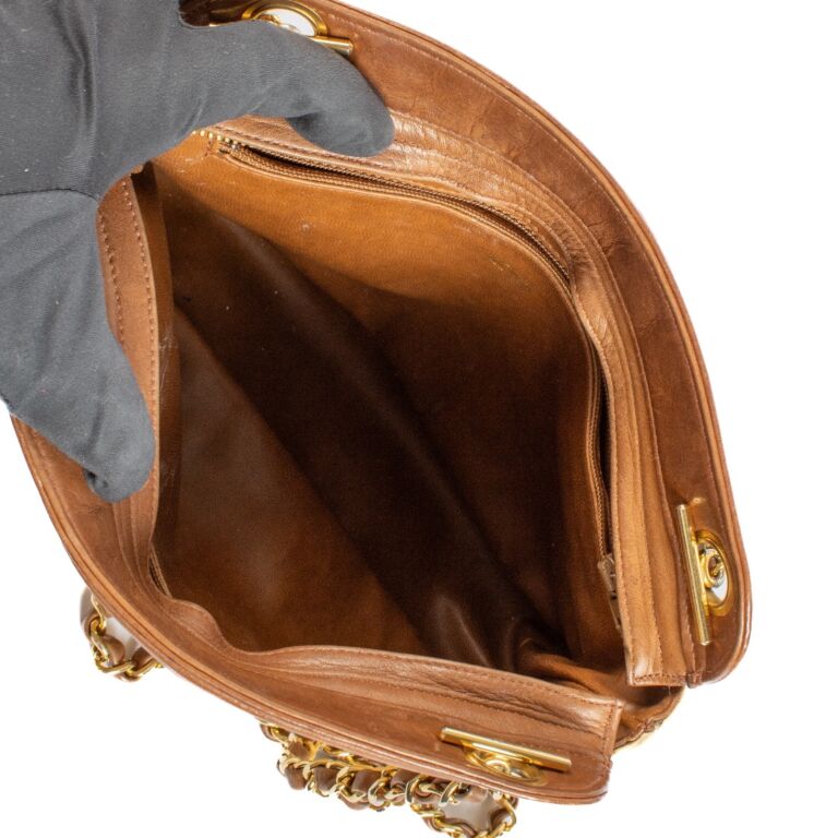 Chanel Beige Quilted Lambskin Vintage Shoulder Bag