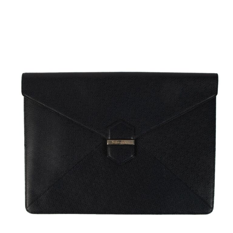 Ysl black envelope 2025 clutch