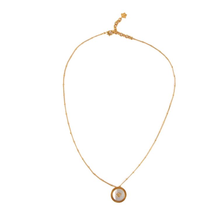 Versace gold hotsell medallion necklace