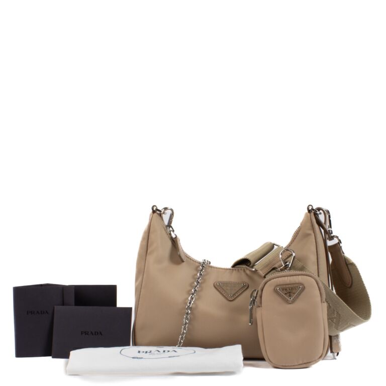 Prada Re Edition 2005 Beige Re Nylon Crossbody Bag Labellov Buy and Sell Authentic Luxury
