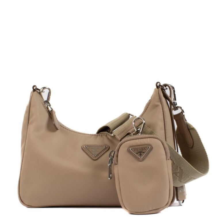 Prada Re-Edition 2005 Beige Re-Nylon Crossbody Bag