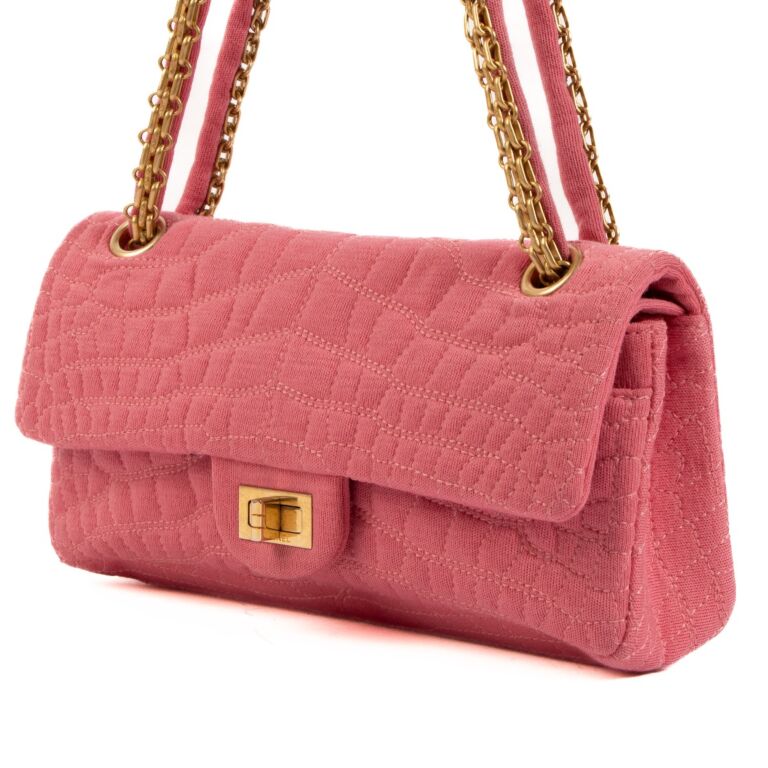 Chanel pink best sale fabric bag