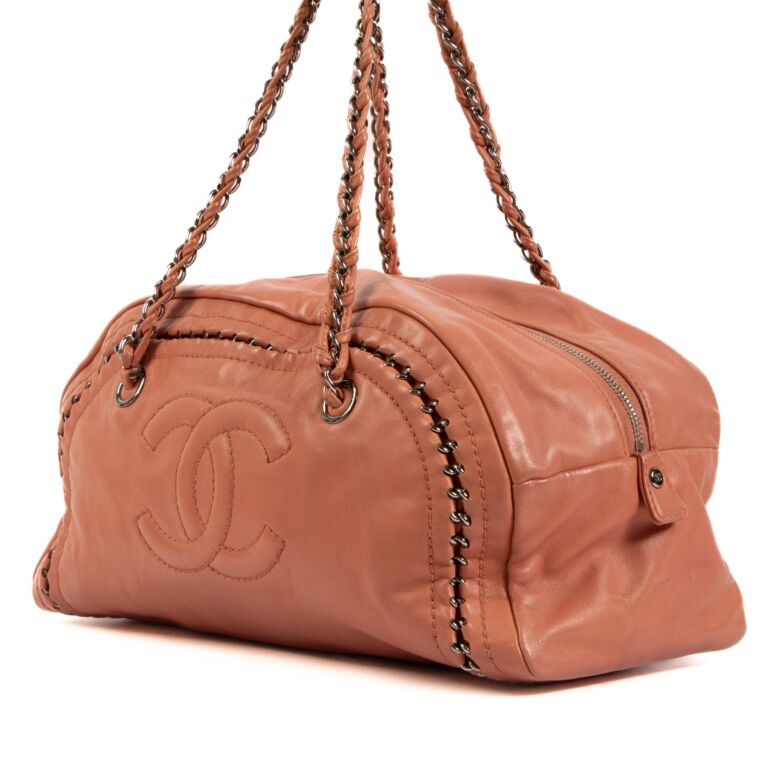 Chanel pink bowler bag store