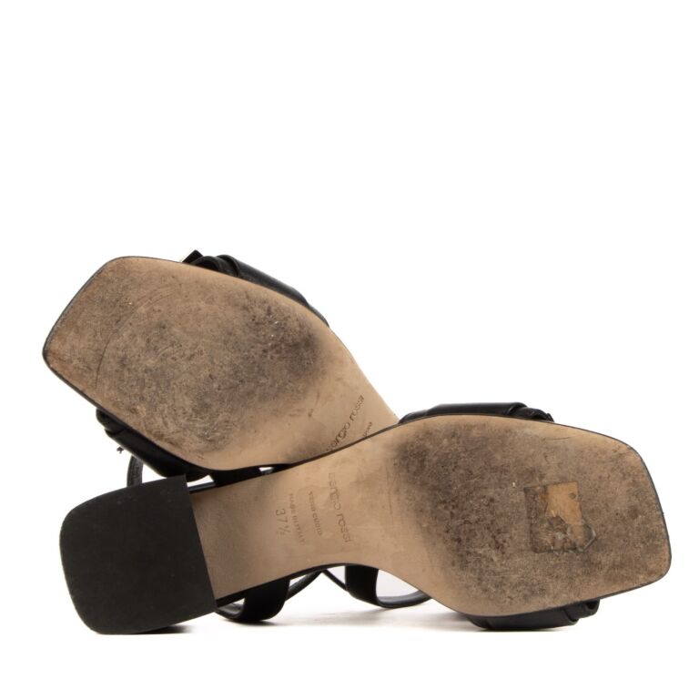 Sergio Rossi Black Sandals - size 37 1/2 ○ Labellov ○ Buy