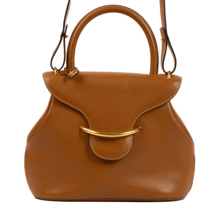 Delvaux Grained Leather Top-Handle Bag, Authentic & Vintage