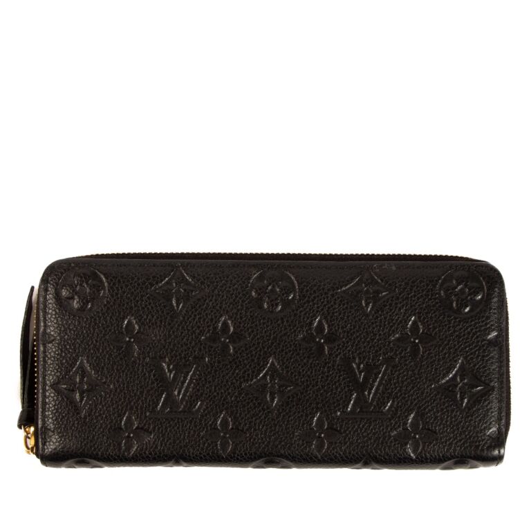Louis Vuitton Black Monogram Empreinte Clemence Wallet