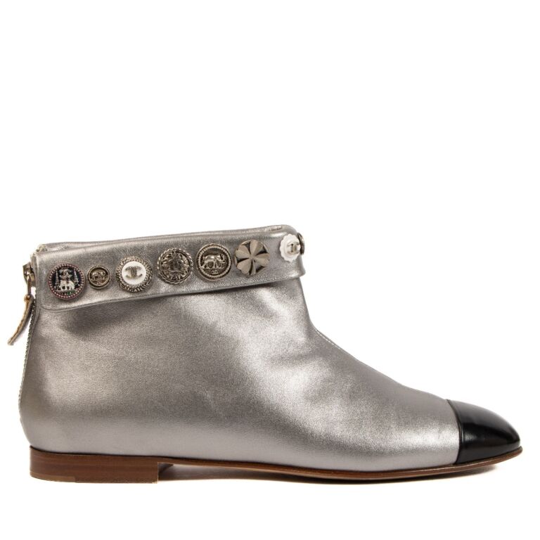 Chanel flat deals ankle boots