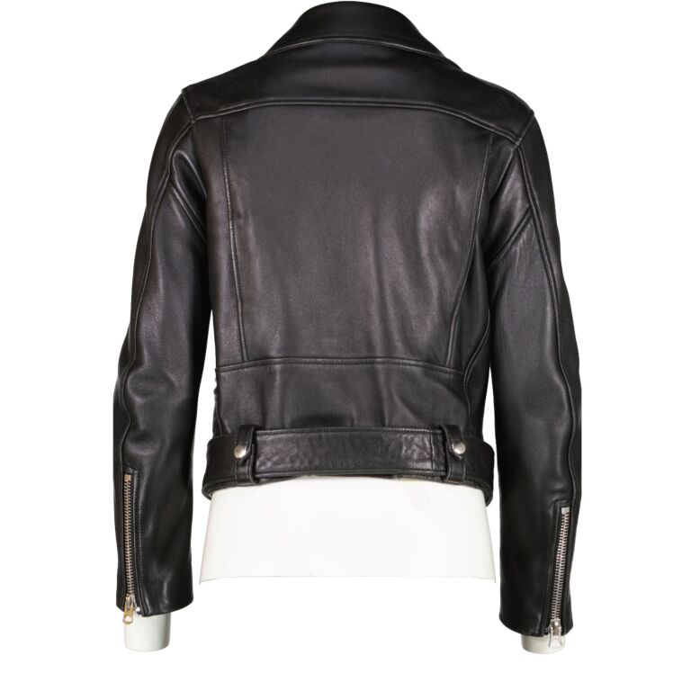 Acne Studios Black Lambskin Mock Jacket Size 34 Labellov Buy and Sell Authentic Luxury