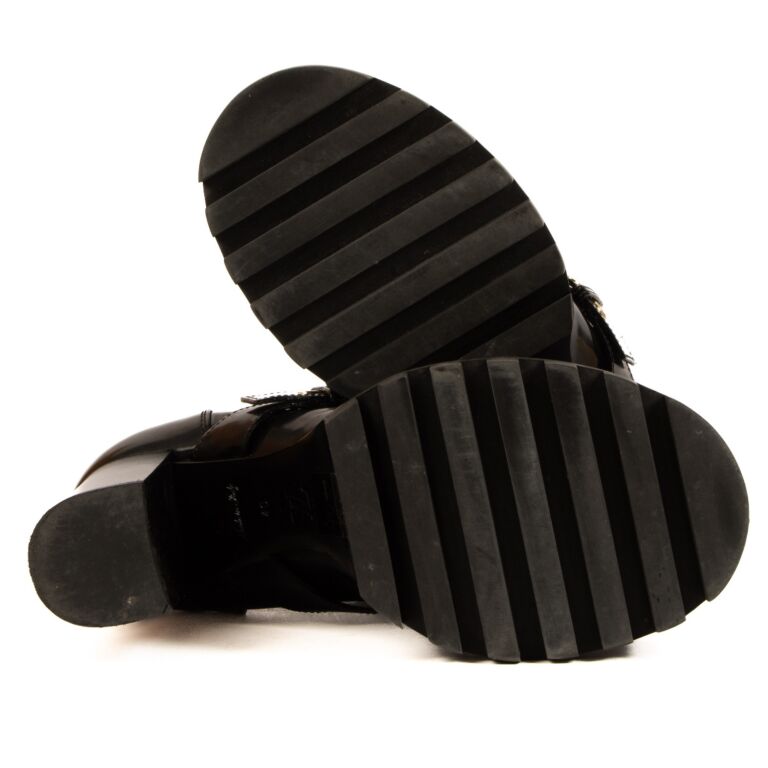 Louis Vuitton Black Leather Star Trail Boots - size 40