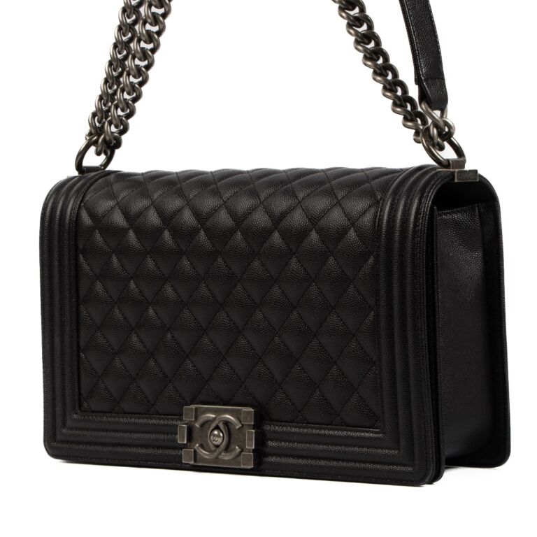 Chanel boy caviar leather clearance