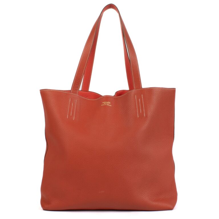 Hermès Double Sens 45 Sanguine/Rose Jaipur Taurillon