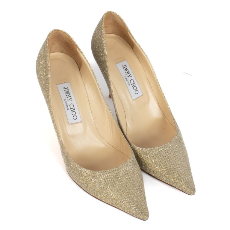 Jimmy choo gold pumps top