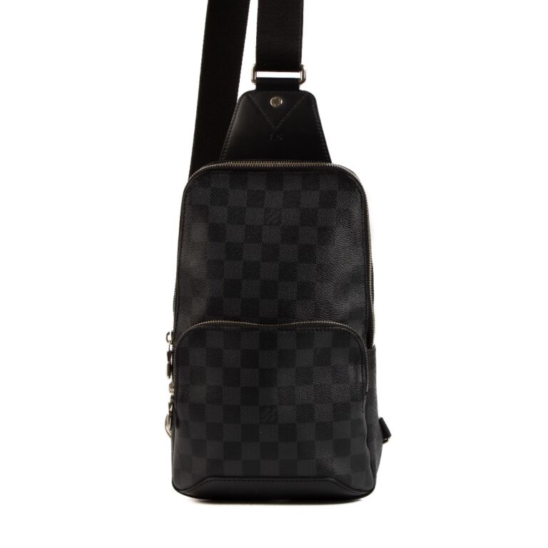 Louis Vuitton Avenue Damier Graphite Sling Bag Black Canvas