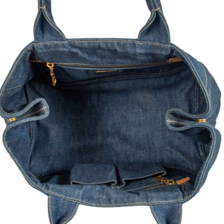 Tote Prada Blue in Denim - Jeans - 40193835