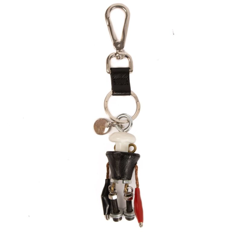 Prada Robot Leather Keychain ○ Labellov ○ Buy and Sell