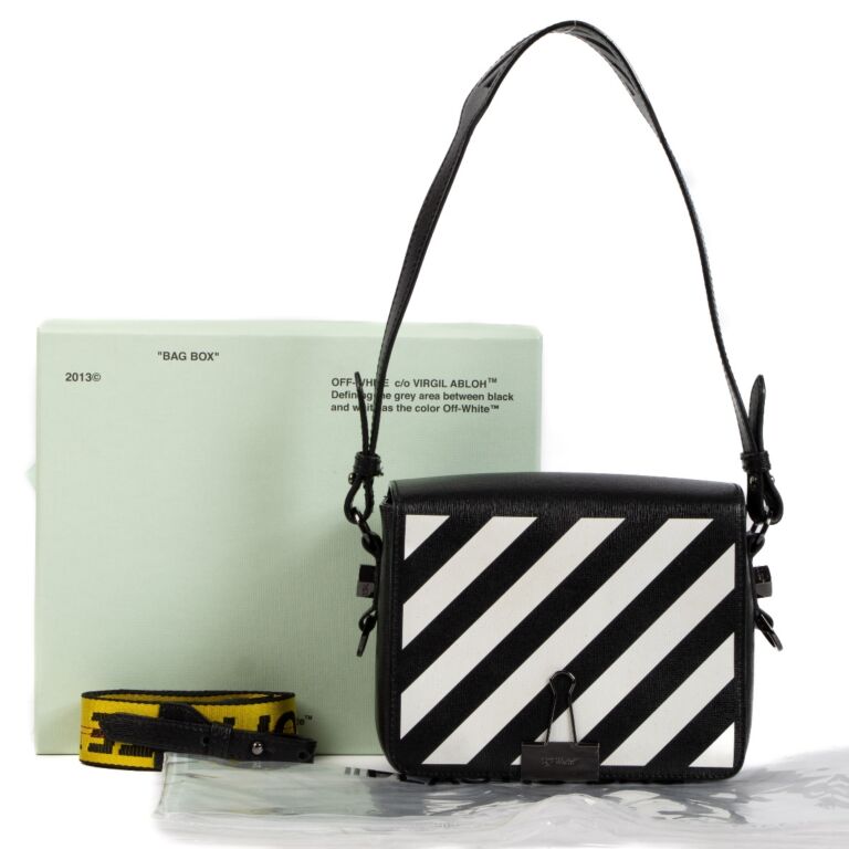 Off White Black Bender Clip Diag Flap Bag Labellov Buy and