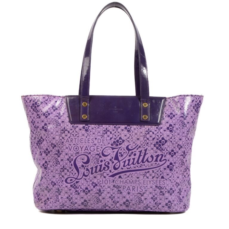 Louis Vuitton Louis Vuitton Cosmic Blossom Purple PM Vinyl Tote