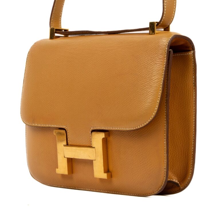 Hermes Constance 23 Vintage Camel Leather GHW Labellov Buy and Sell Authentic Luxury