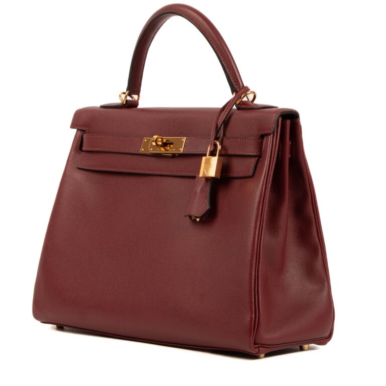 Hermès Kelly 32 Rouge H Evercolor GHW ○ Labellov ○ Buy and