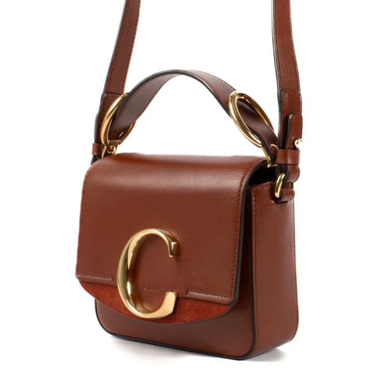 Chloé C Small Crossbody Sepia Brown Bag ○ Labellov ○ Buy