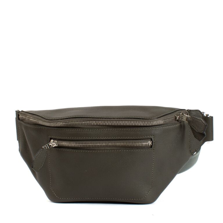 Hermes Cityslide Cross PM Vert de Gris Taurillon Cristobal PHW Labellov Buy and Sell Authentic Luxury