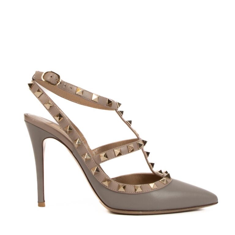 Grey valentino rockstud top