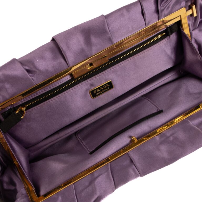 Prada online satin clutch