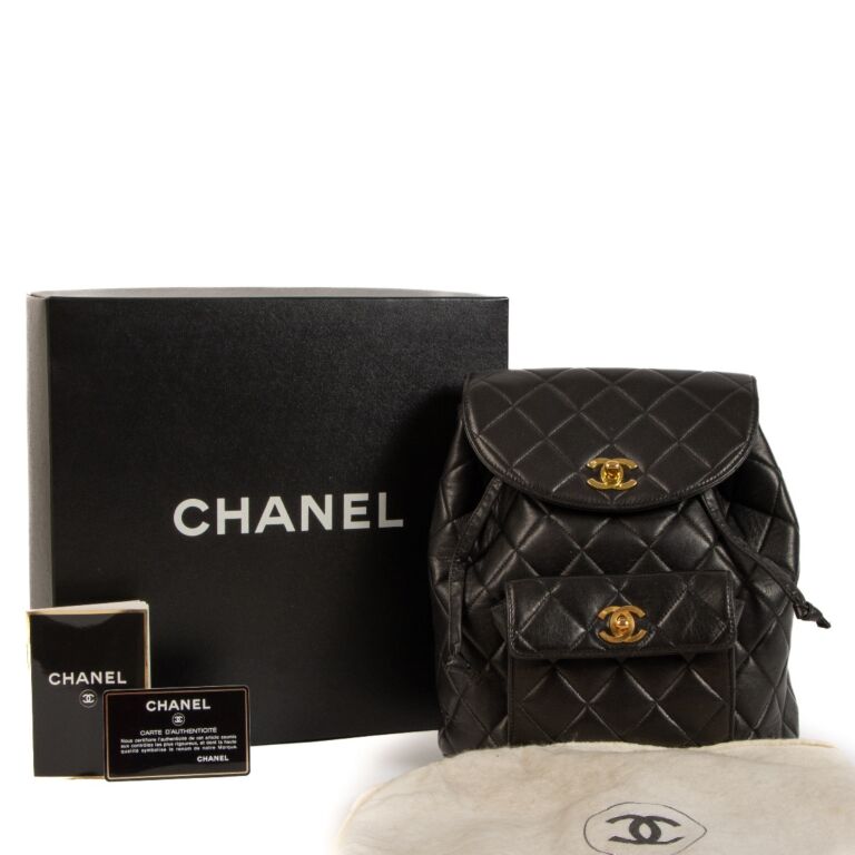 Chanel Vintage Black Quilted Lambskin Duma Backpack ○ Labellov ○ Buy and  Sell Authentic Luxury