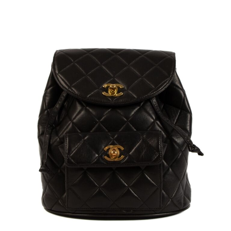 CHANEL, Bags, Iconic Chanel Mini Duma Backpack Black Chanel Duma Lambskin  Vintage