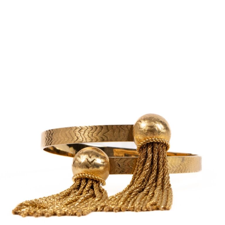 Christian Dior Gold Vintage Tassel Bracelet Labellov Buy and Sell ...
