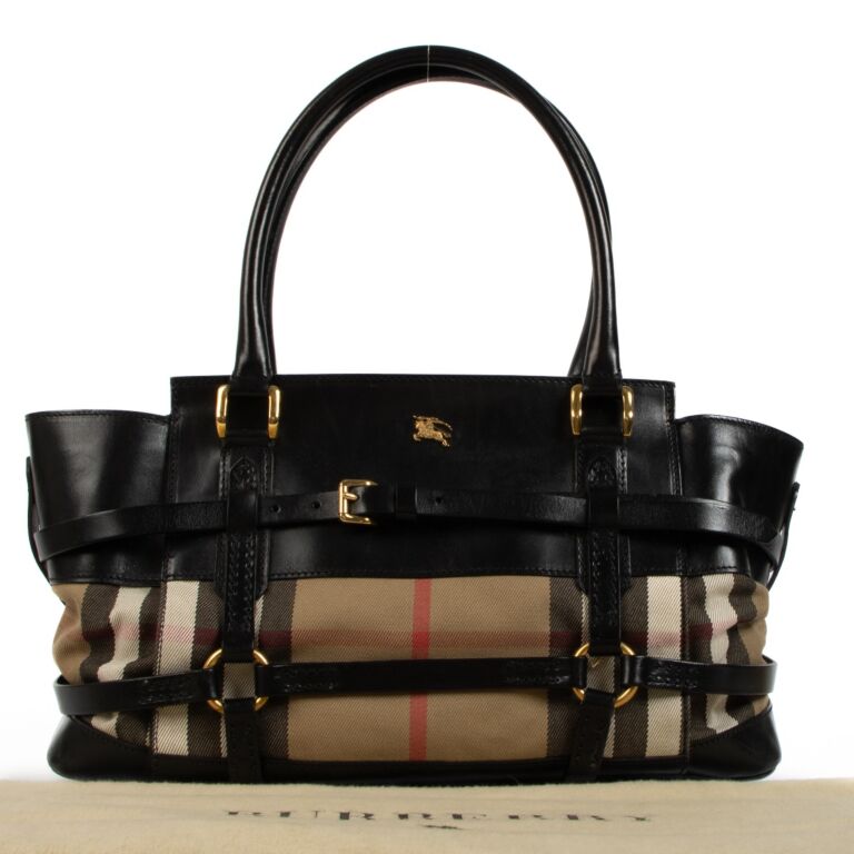 Burberry large bridle house check tote bag store