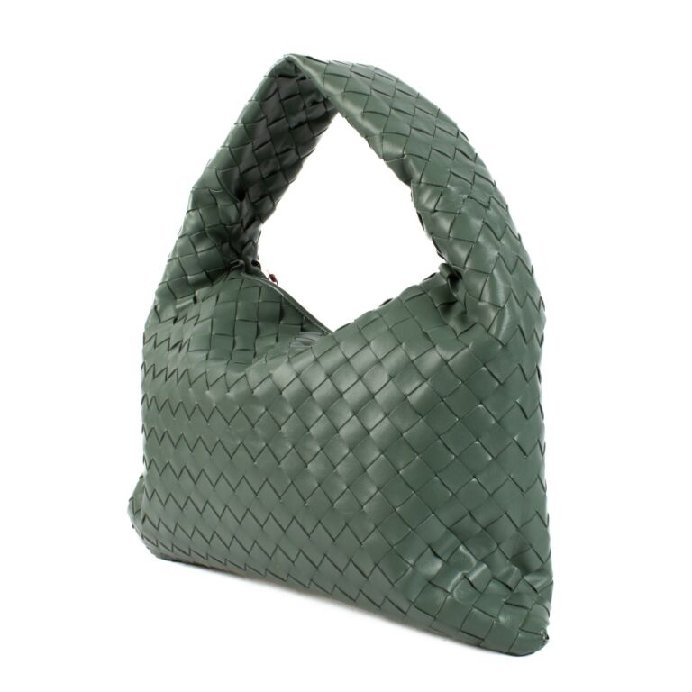 Bottega Veneta Aloe Green Small Hop Bag ○ Labellov ○ Buy