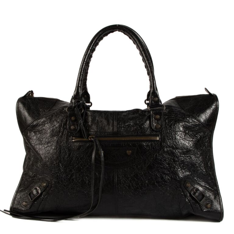 Balenciaga Black Arena Classic Work Bag Labellov Buy and Sell Authentic Luxury