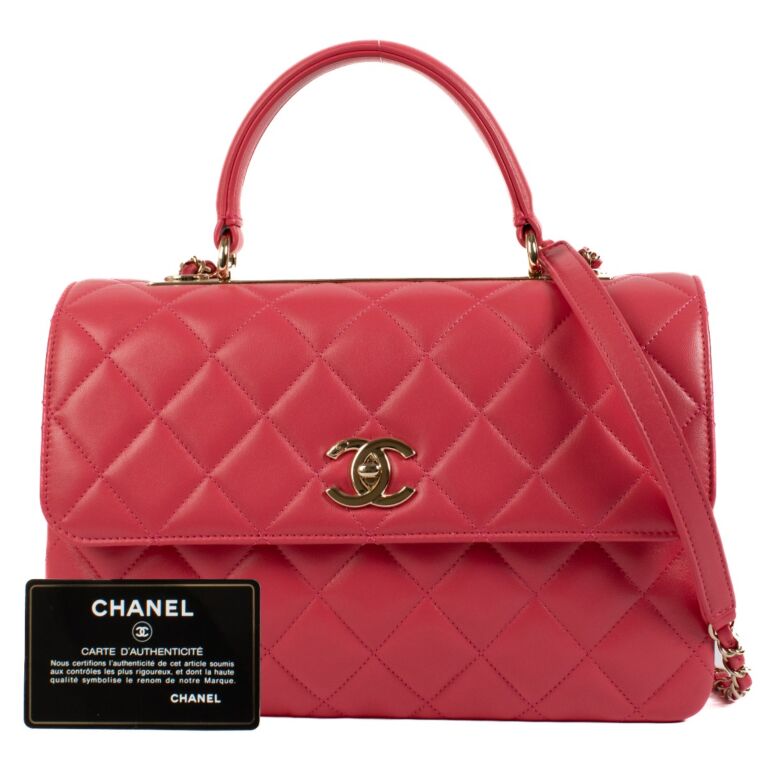 Chanel Raspberry Pink Lambskin Medium Trendy CC Bag