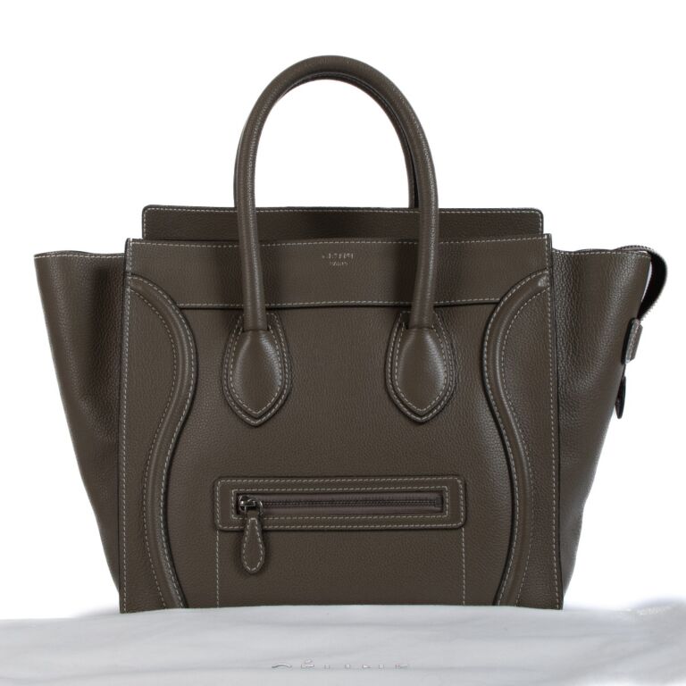 Celine Souris Drummed Calfskin Mini Luggage Bag Labellov Buy