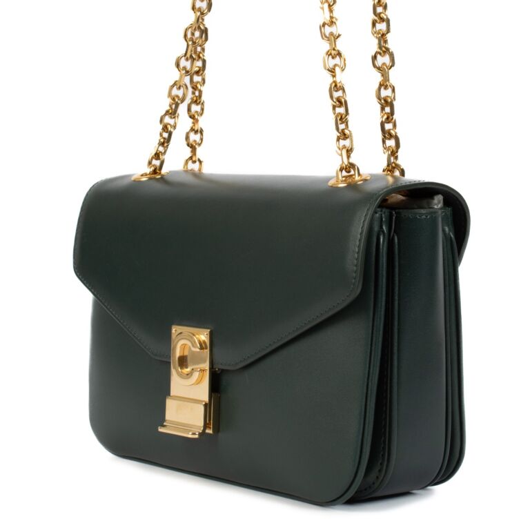 Medium c bag in shiny calfskin on sale