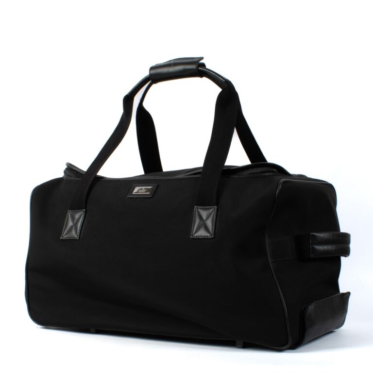 Gucci Black Nylon Rolling Luggage Labellov Buy and Sell Authentic Luxury