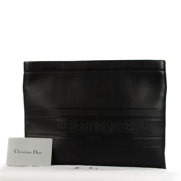 Dior black clutch bag best sale