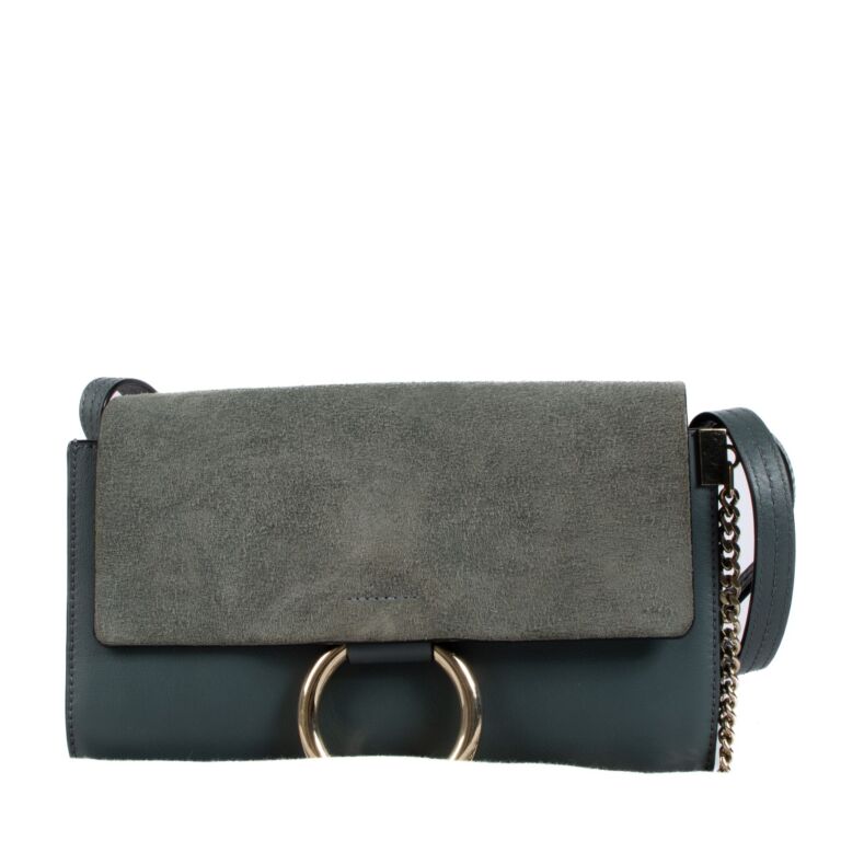 Chlo Blue Small Faye Crossbody Bag Labellov Buy and Sell