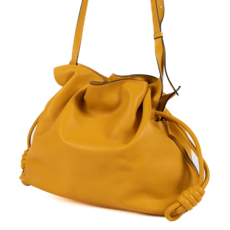 Loewe Yellow Nappa Calfskin Flamenco Clutch Bag ○ Labellov ○ Buy