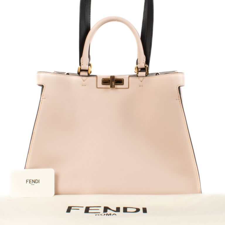 Fendi Pink Leather Peekaboo X-Tote Small Shoulder Bag ○ Labellov ...