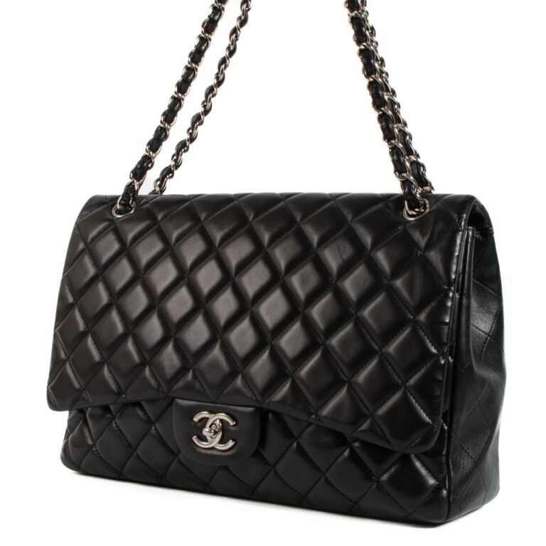 Chanel Black Maxi Classic Single Flap Bag ○ Labellov ○ Buy