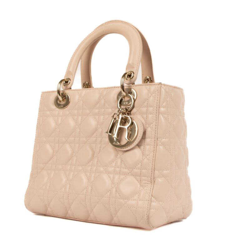 Christian Dior Rose Poudre Medium Lady Dior Bag Labellov Buy