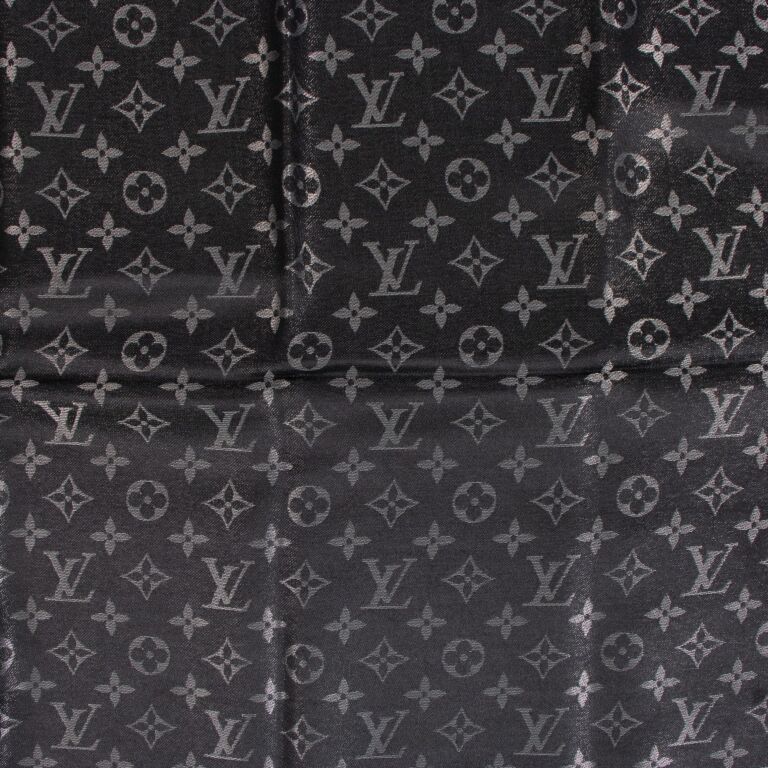 Louis Vuitton Black Monogram Shine Shawl ○ Labellov ○ Buy