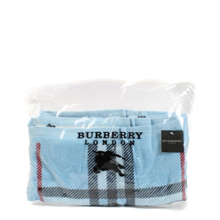 Burberry Blue Check Towel ○ Labellov ○ Buy and Sell